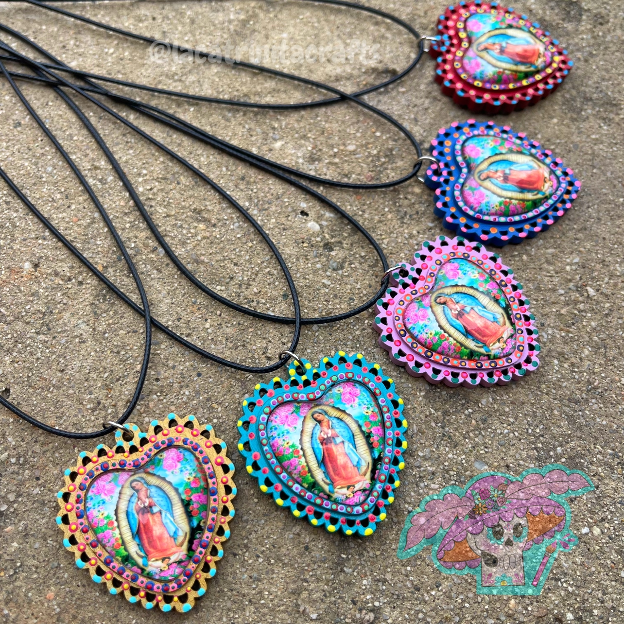 Virgencita Painted Necklace