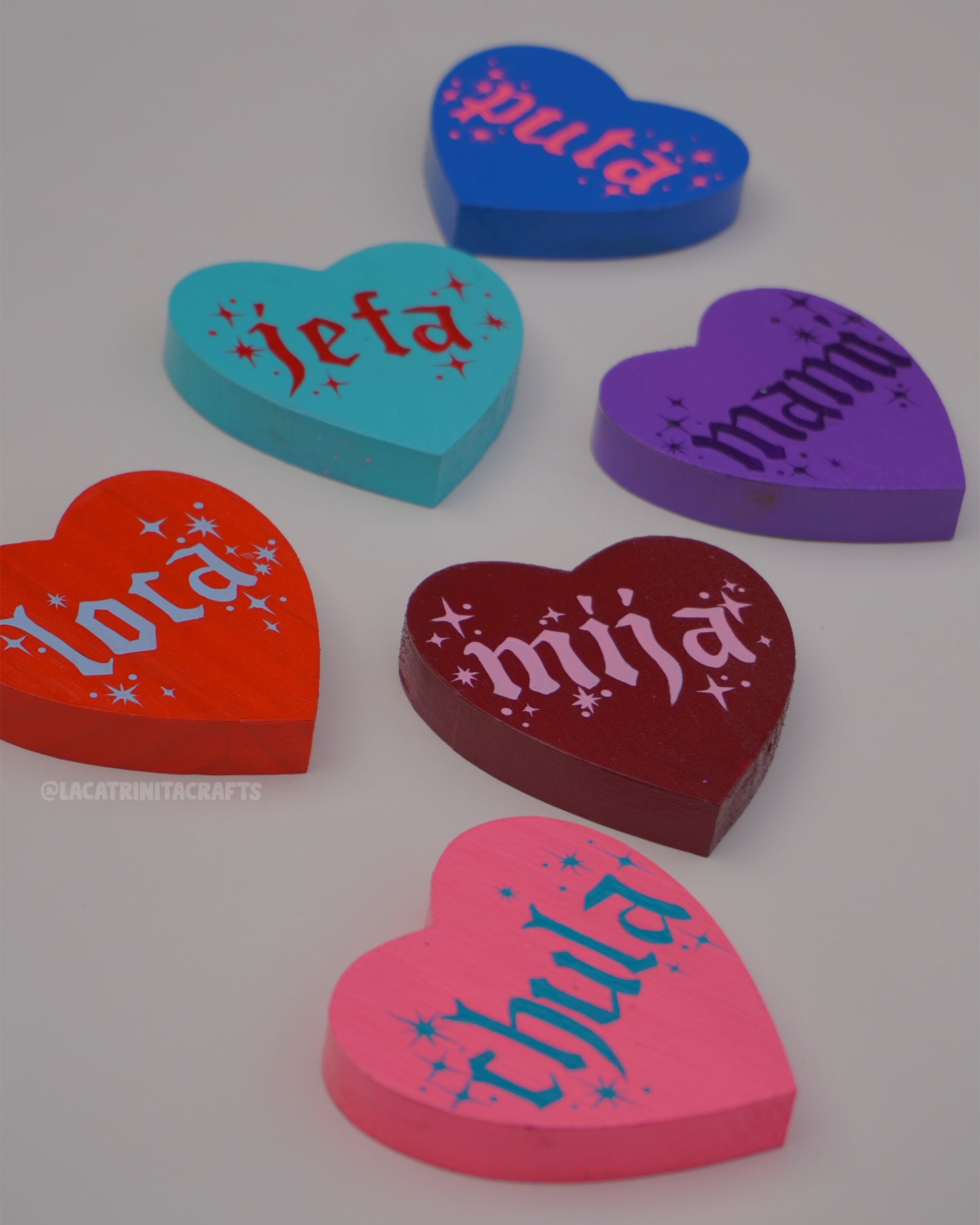 Mini Heart Old English decors