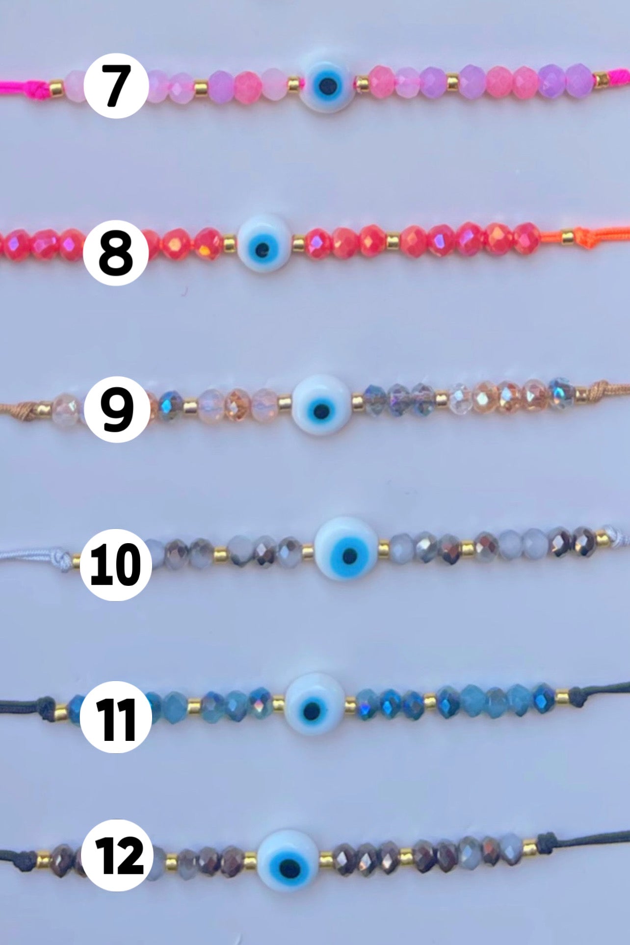 Evil Eye Hex Beaded Bracelets