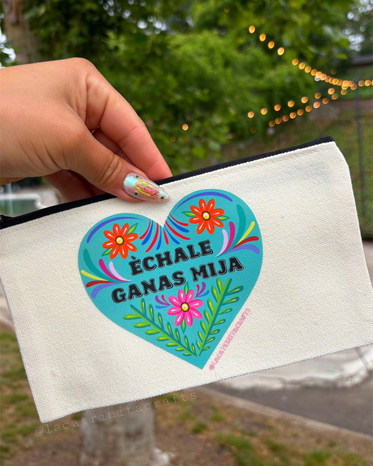Canvas Zippered Pouch