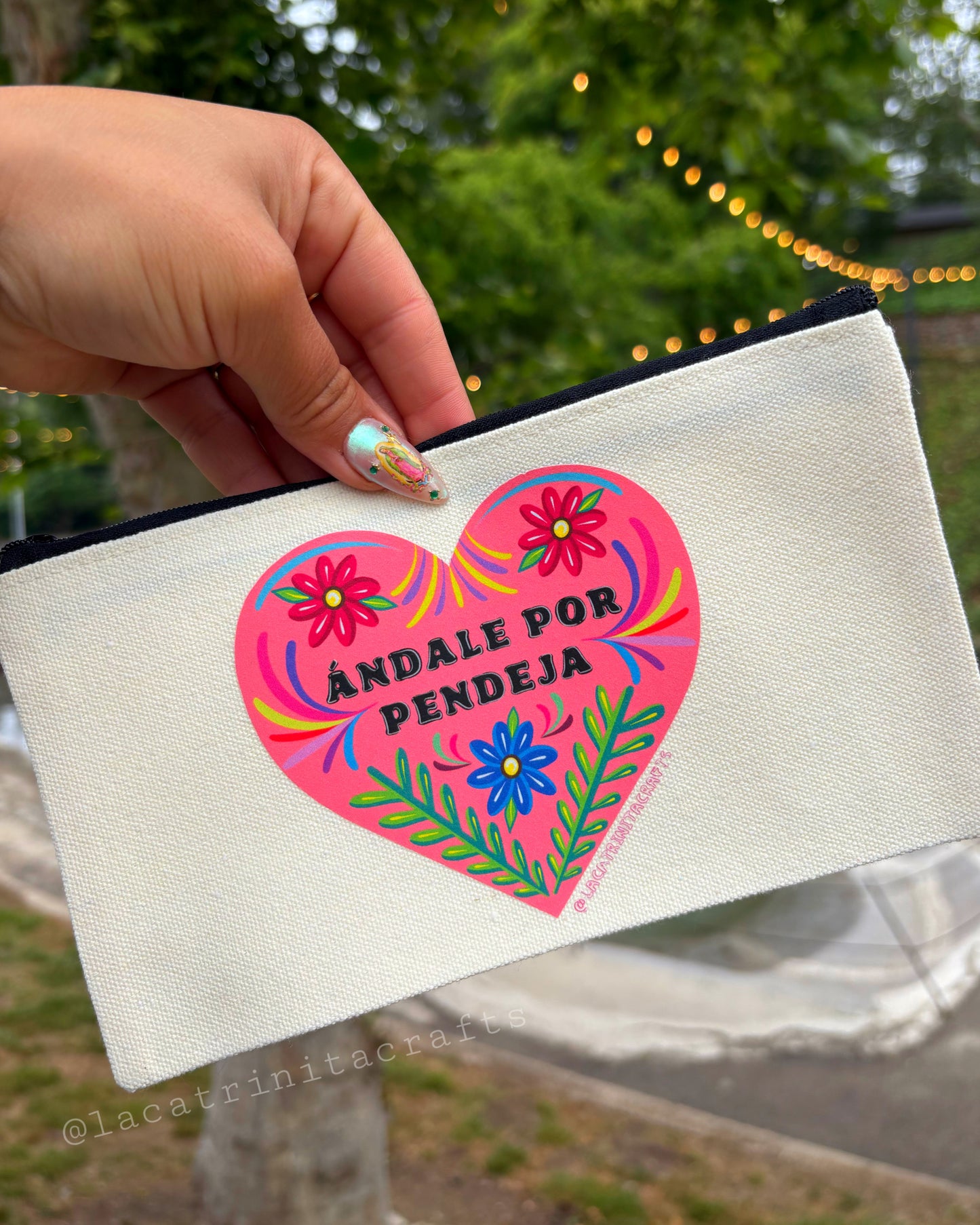 Canvas Zippered Pouch