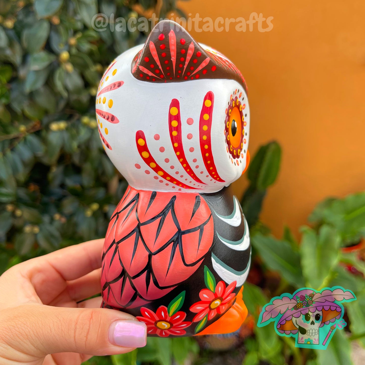 Day of the Dead Owl Piggy Bank