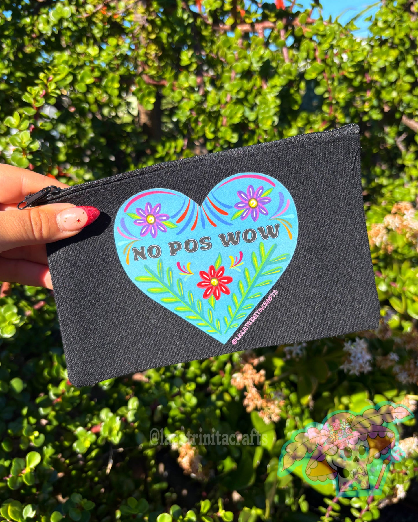 Black Canvas Zippered Pouch