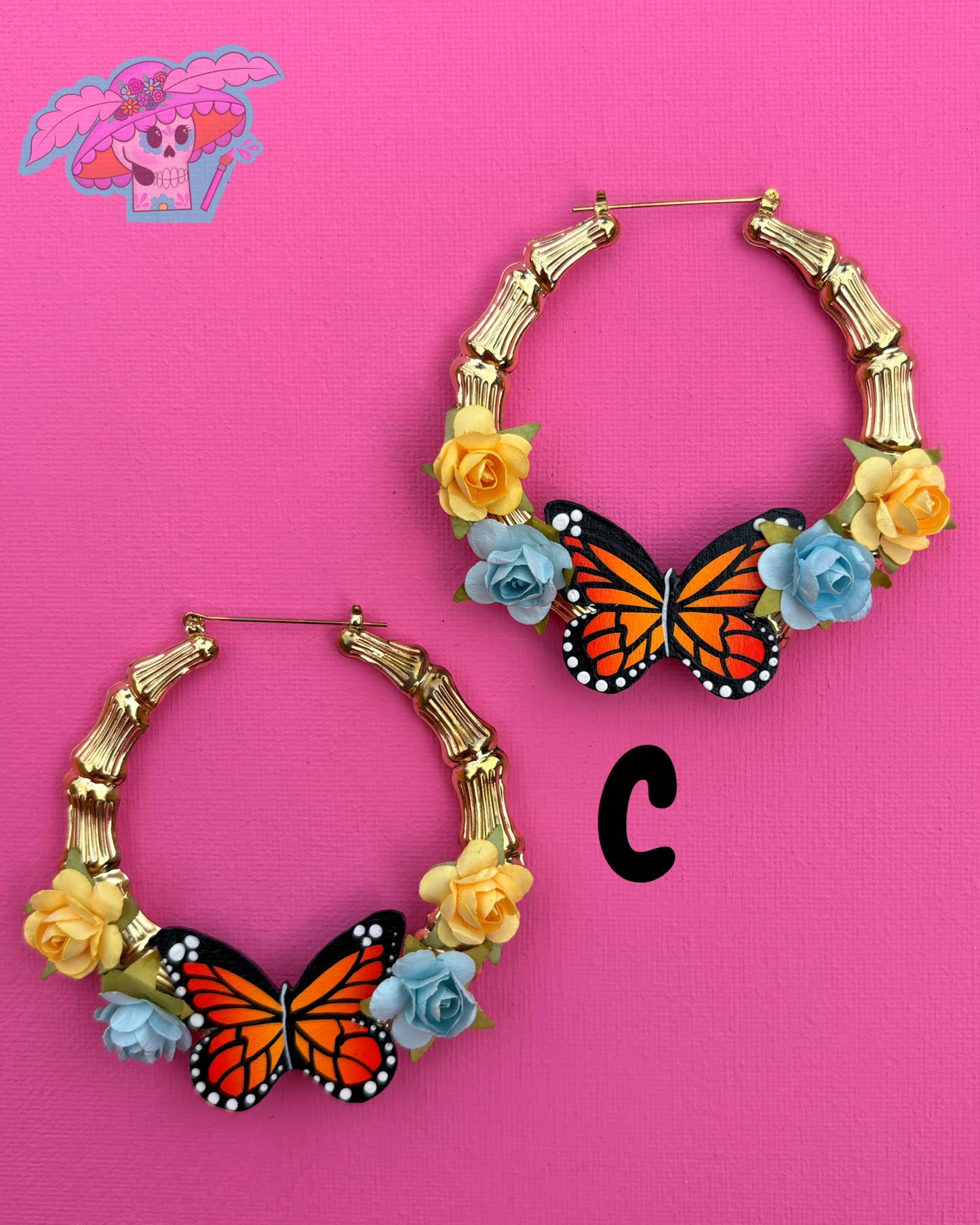 Cholita Bonita Butterfly Hoops
