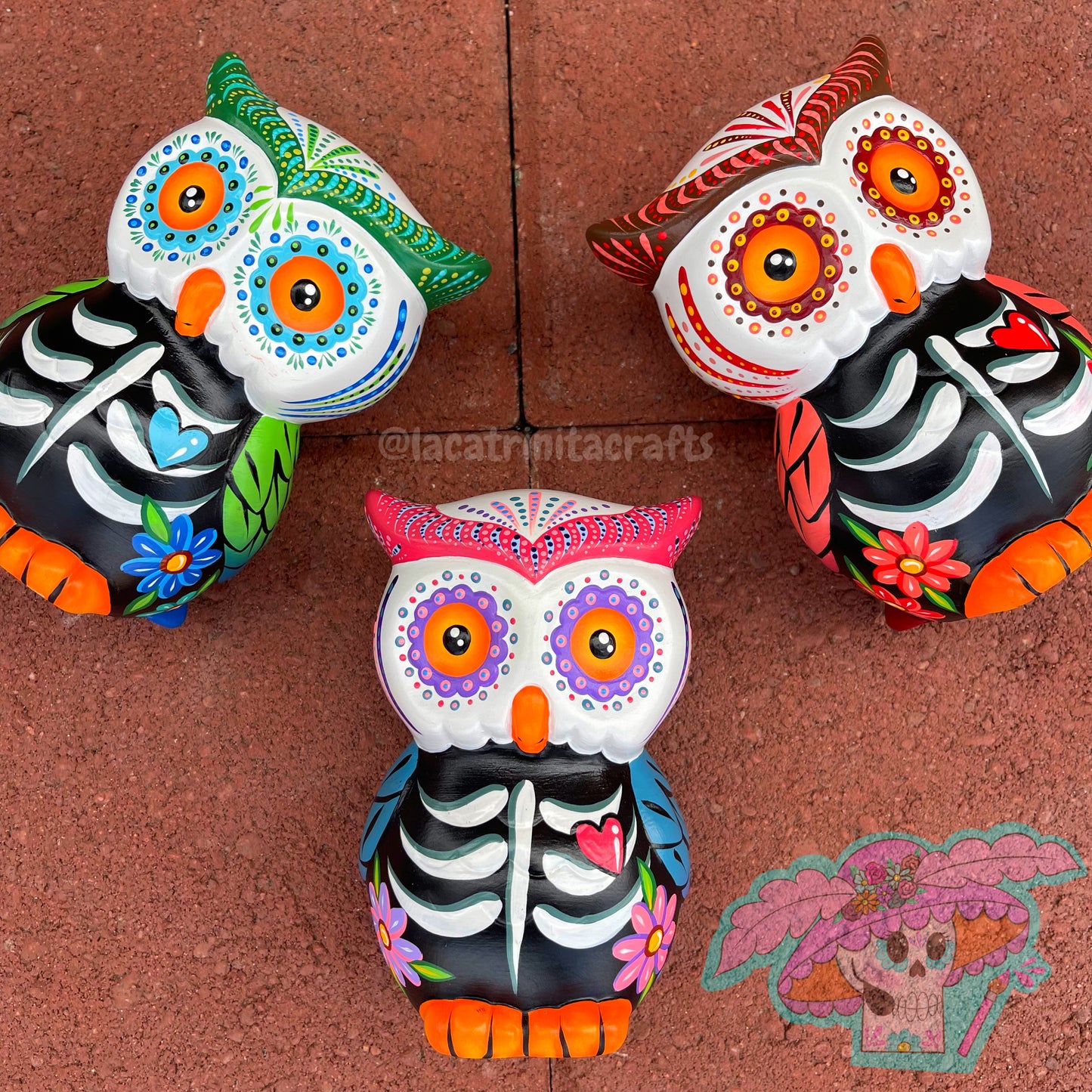 Day of the Dead Owl Piggy Bank