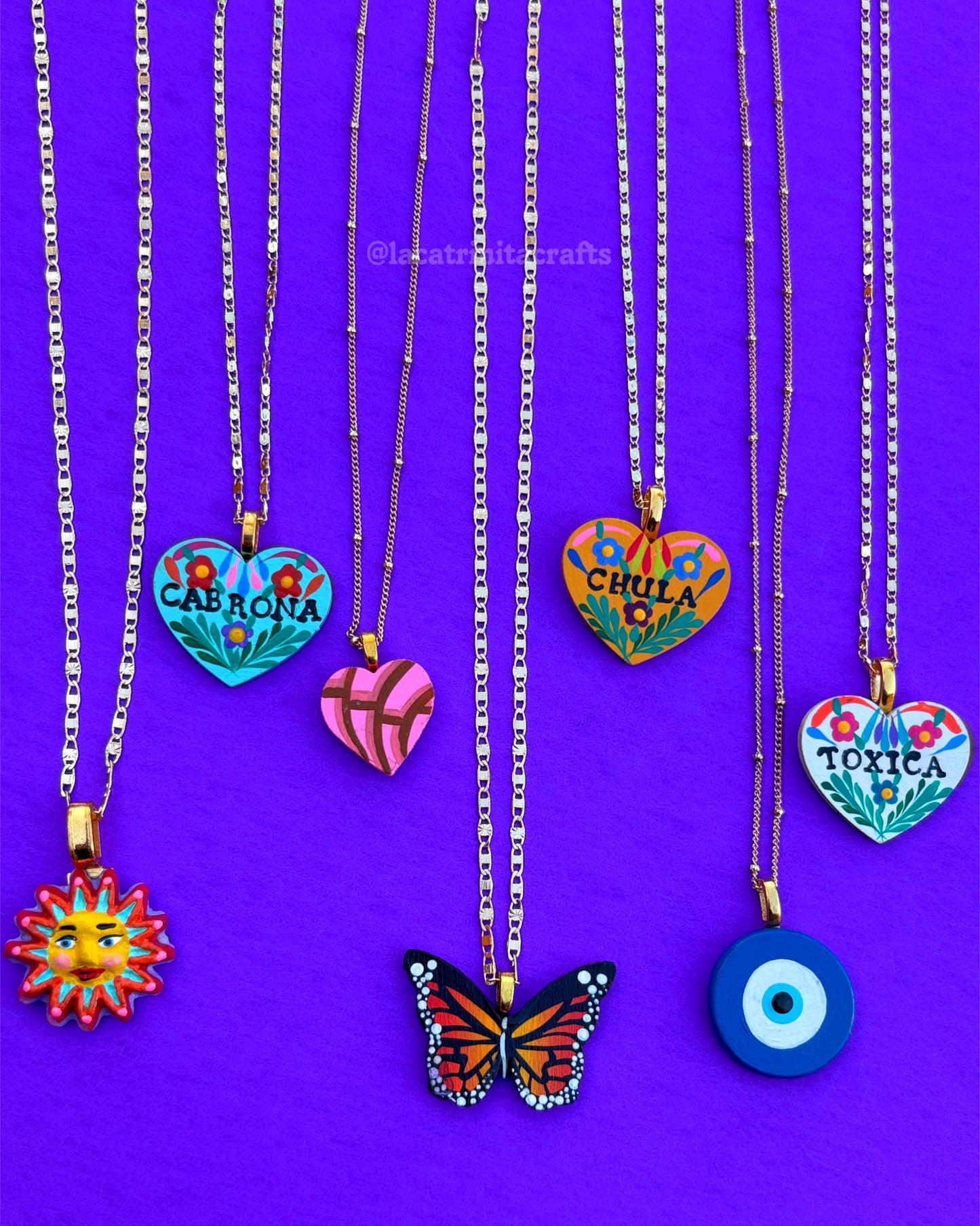 NEW Painted Gold-plated Necklaces