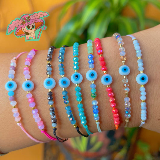 Evil Eye Hex Beaded Bracelets