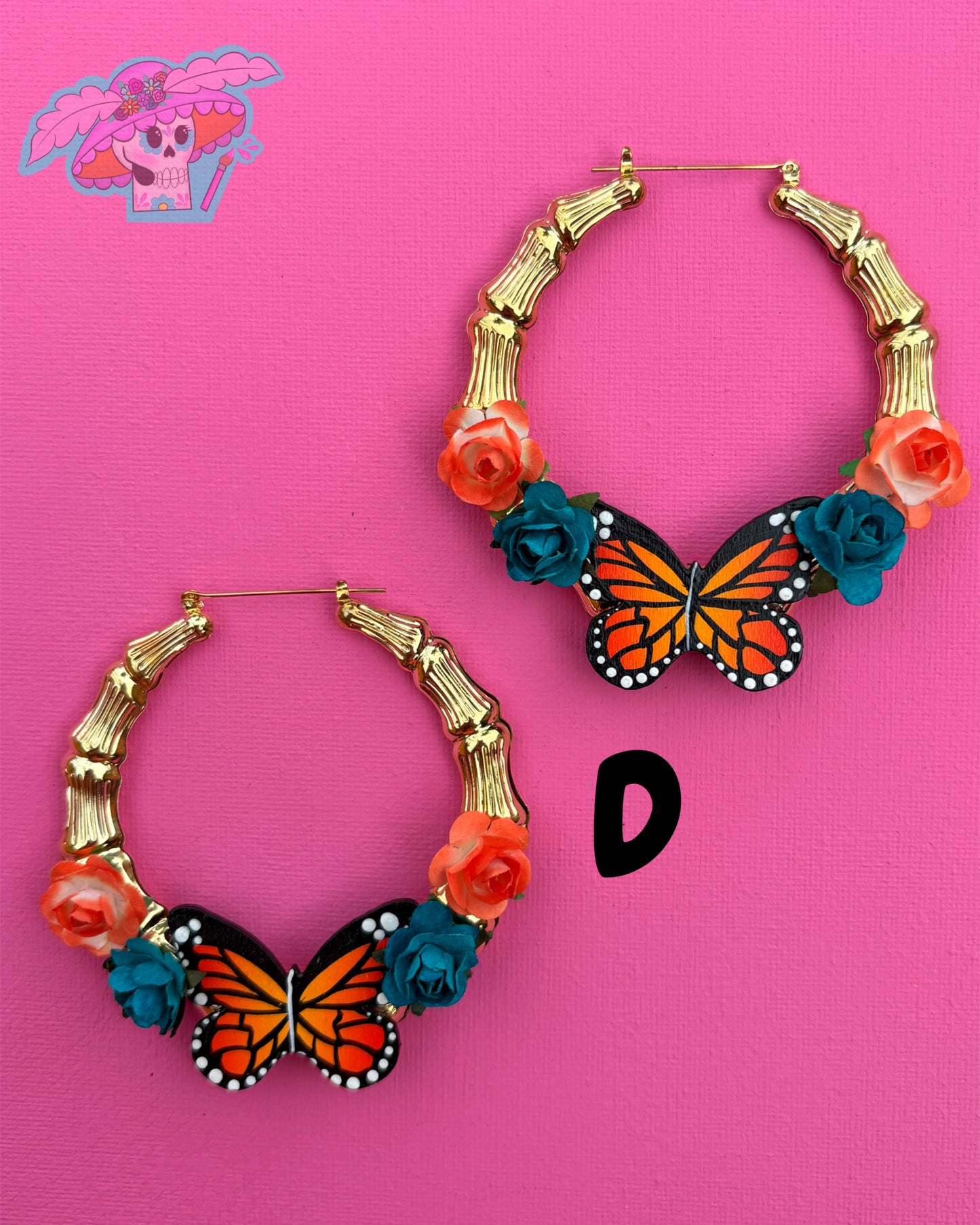 Cholita Bonita Butterfly Hoops