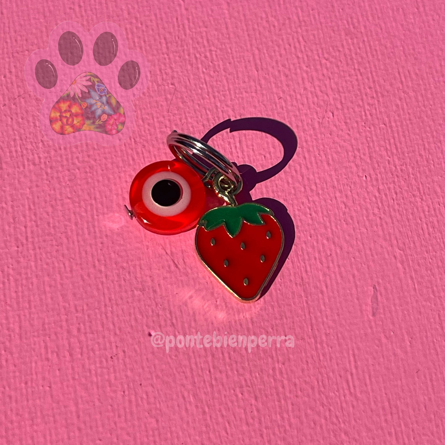 Enamel Fresita DOG CHARMS