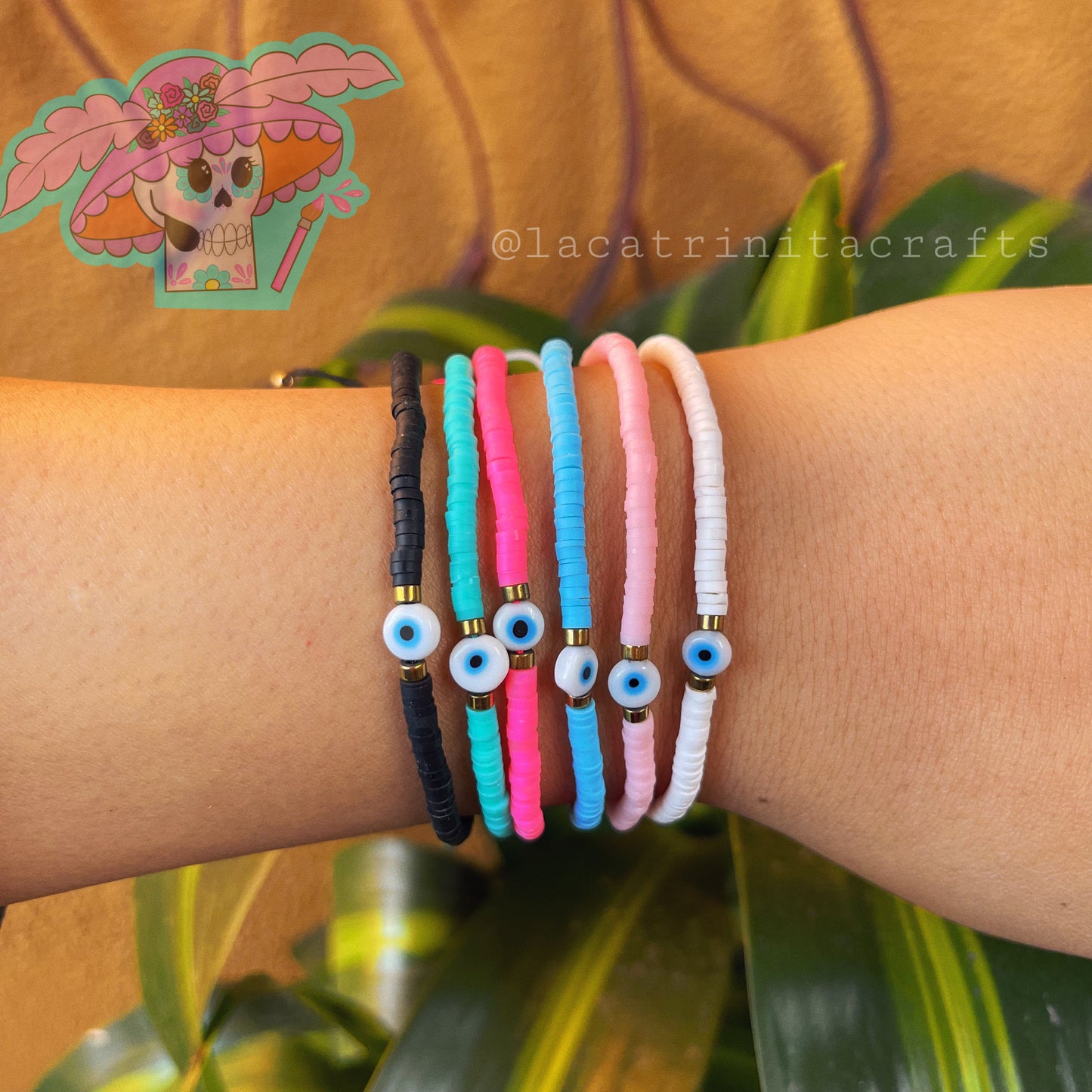 White Evil Eye Bracelets